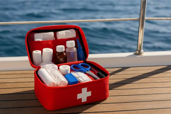Montando um kit de primeiros socorros para viagens oceânicas