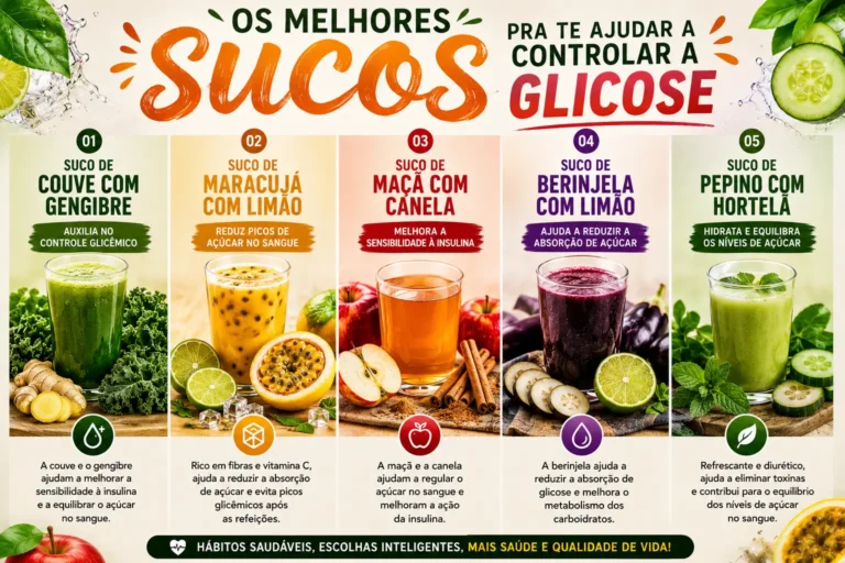 Sucos Naturais que Ajudam a Controlar a Glicose e Promover Mais Bem-Estar