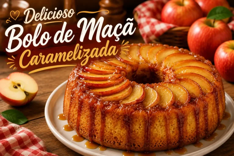 Bolo de Maçã Caramelizada