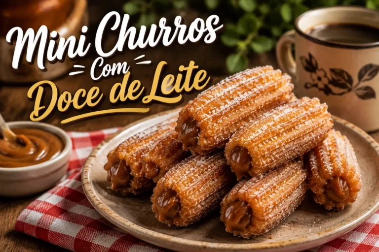 Mini Churros com Doce de Leite