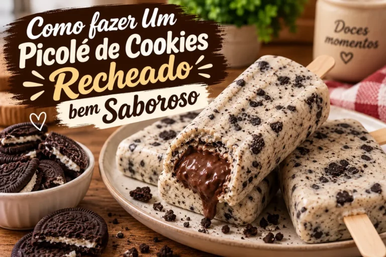 Picolé de Cookies Recheado
