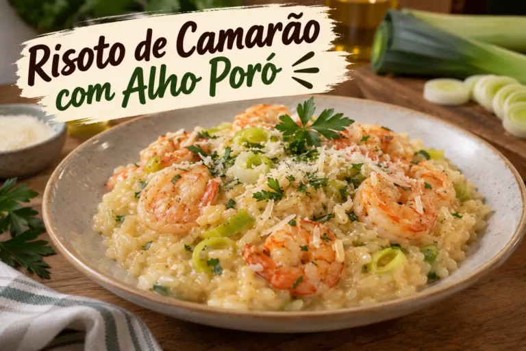 Risoto de Camarão com Alho-Poró